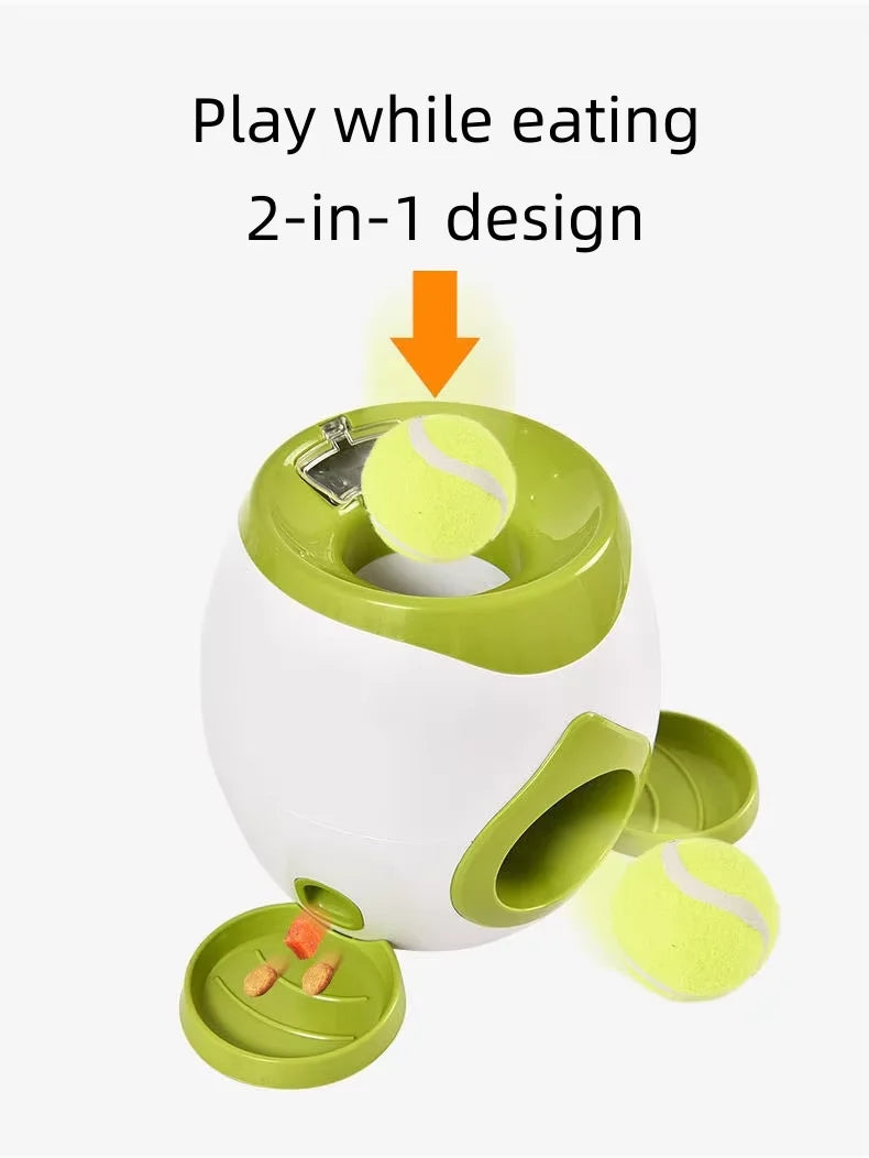 Automatic Dog Ball Launcher – Interactive Tennis Thrower for Small & Medium Dogs with Adjustable Distance