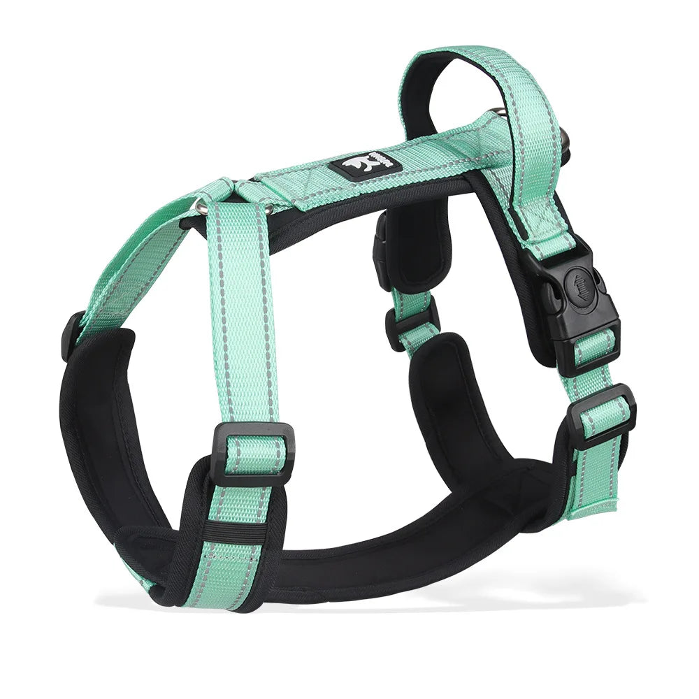 Adjustable No-Pull Dog Harness with Handle & Breathable Mesh Padding – Complete Pet Leash Set on Sale