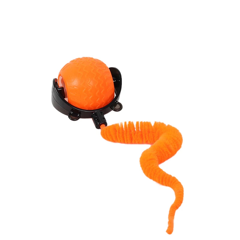 Multi Color 360° Smart Automatic Pet Rope Toy Interactive Electric Cat Rolling Ball with USB Charger - Fold Paws