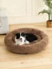 70cm Round Plush Cat Bed – Soft Sleeping Mat for Dogs & Cats with Non-Slip Base and Washable Cover