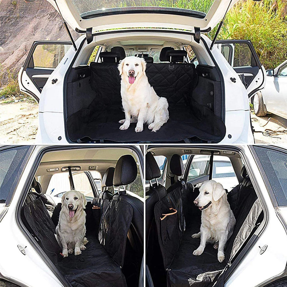 Waterproof Dog Car Hammock Seat Cover – Scratch-Resistant Mesh View Cushion Protector for Backseat Travel