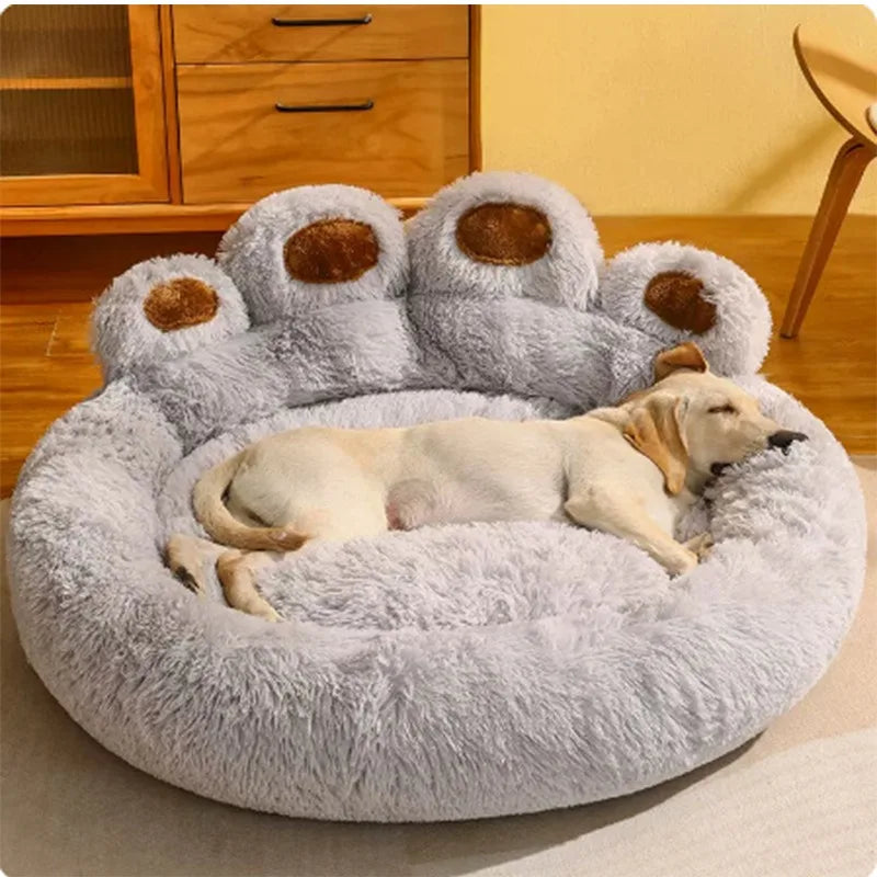 All-Season Paw Plush Pet Bed – Cozy Dog & Cat Bed for Small to Large Pets with Soft Cushion Design