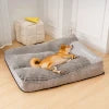 XXL Faux Fur Orthopedic Dog Bed – Breathable Luxury Pet Sleeping Cushion with Removable Washable Cover