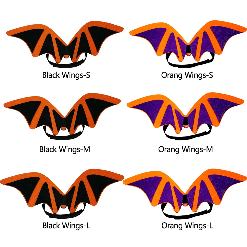 2021 New Halloween Pet Dog Costumes Clothing Black Bat Wings Pet Gift Vampire Black Cute Funny Spider Dress up Pet Accessories