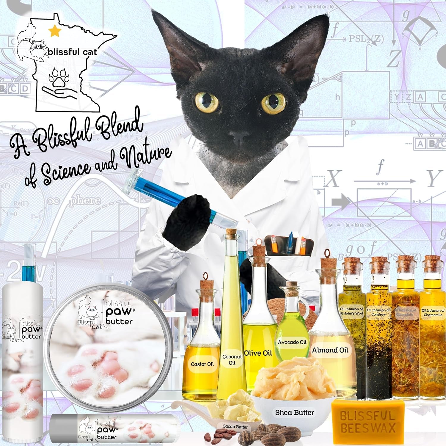 The Blissful Cat Paw Butter, Moisturizer for Dry & Rough Paw Pads, Lick-Safe Cat Paw Balm