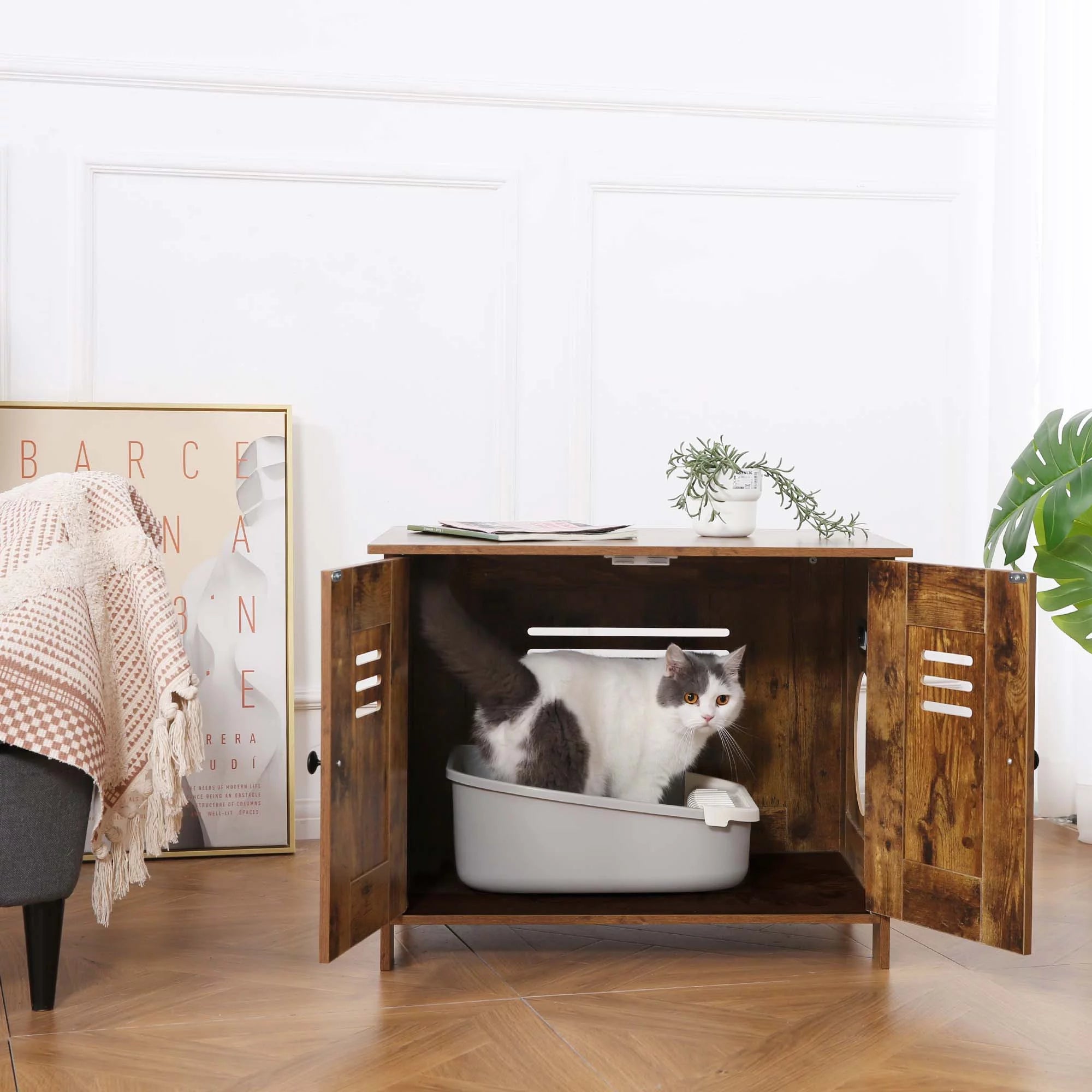 Cat Litter Box Enclosure, Litter Box Furniture