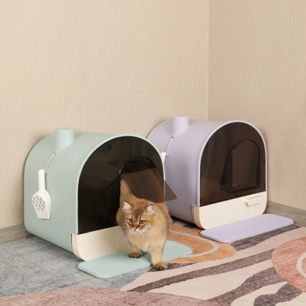 Cat Litter Box Oversized Fully Enclosed Drawer Type Cat Toilet anti Splash Cat Litter Box Deodorant Excrement Basin