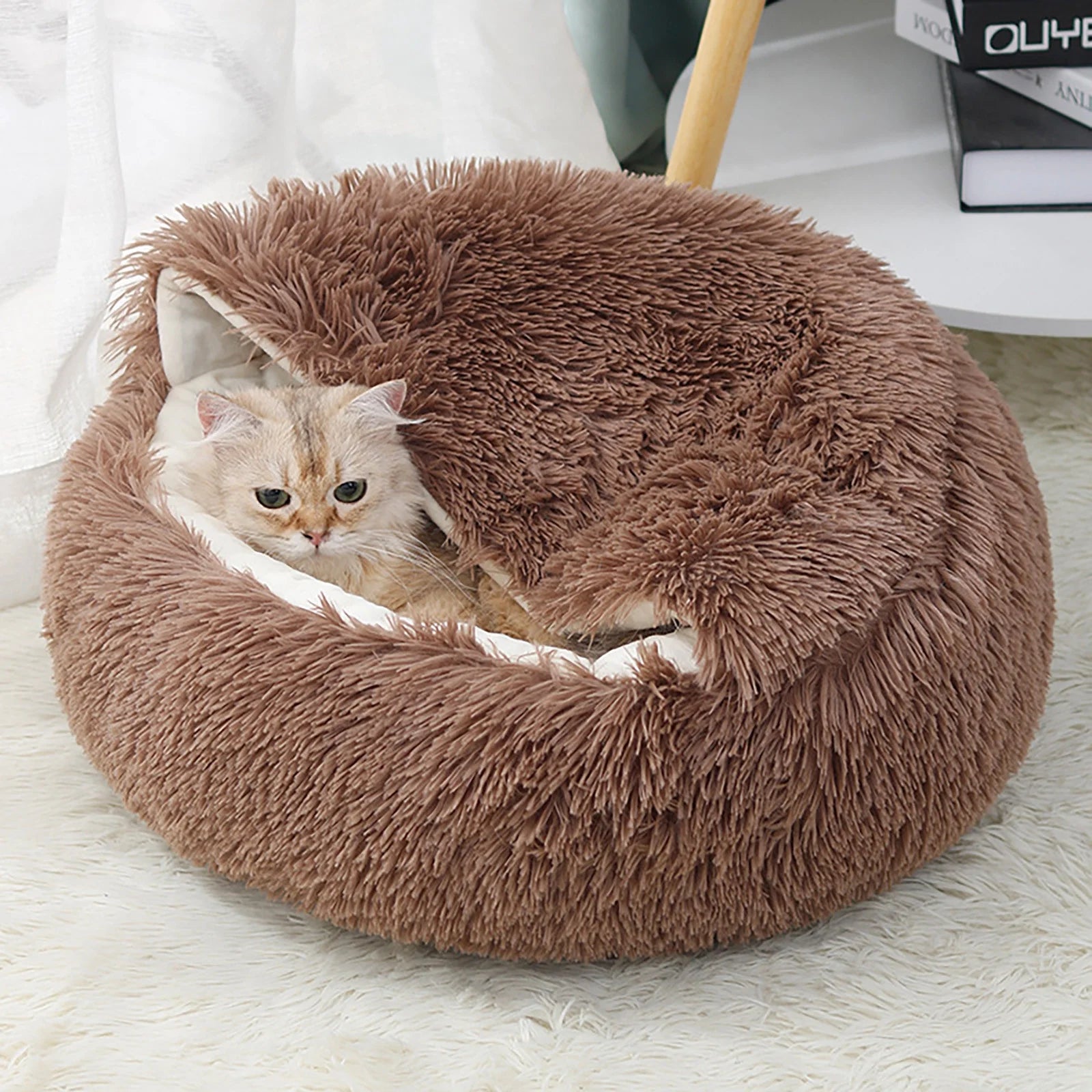 Pet Warm Bed Small and Medium Cat Bed Small Dog Cat Winter Pet Bed 15.7*15.7In