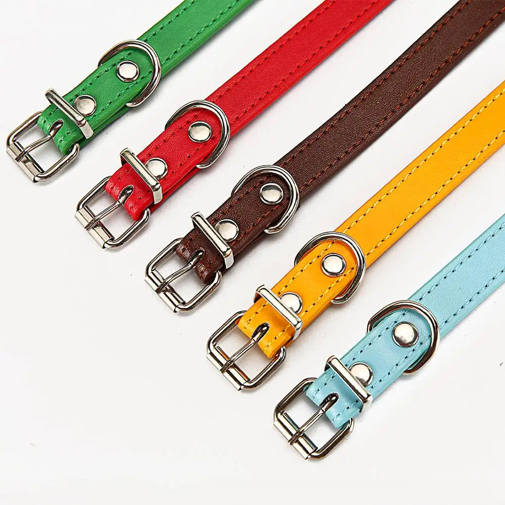 Cat Collar Safety Puppy Collar Chihuahua Solid Dog Collar for Cats Kitten Pet Cat Collars Adjustable Pet Leash Cat Lead Supplies