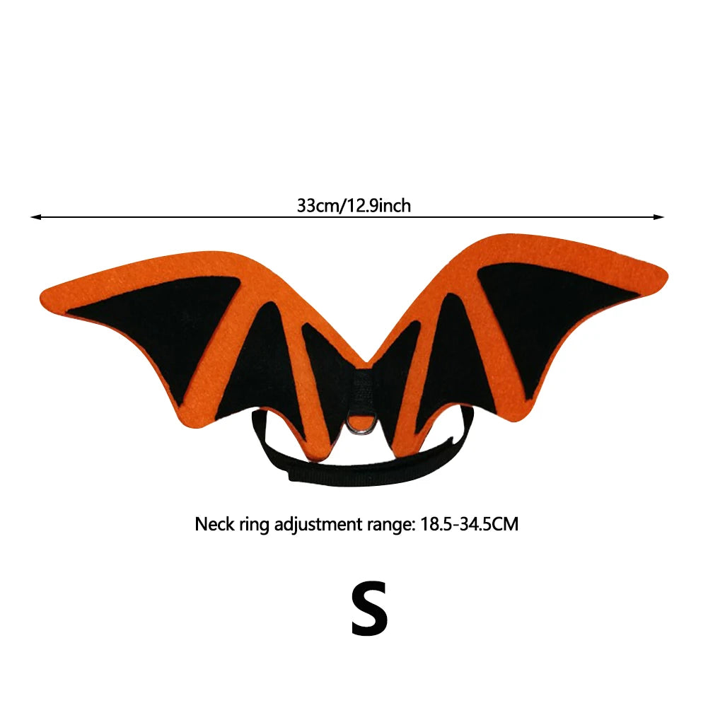 2021 New Halloween Pet Dog Costumes Clothing Black Bat Wings Pet Gift Vampire Black Cute Funny Spider Dress up Pet Accessories