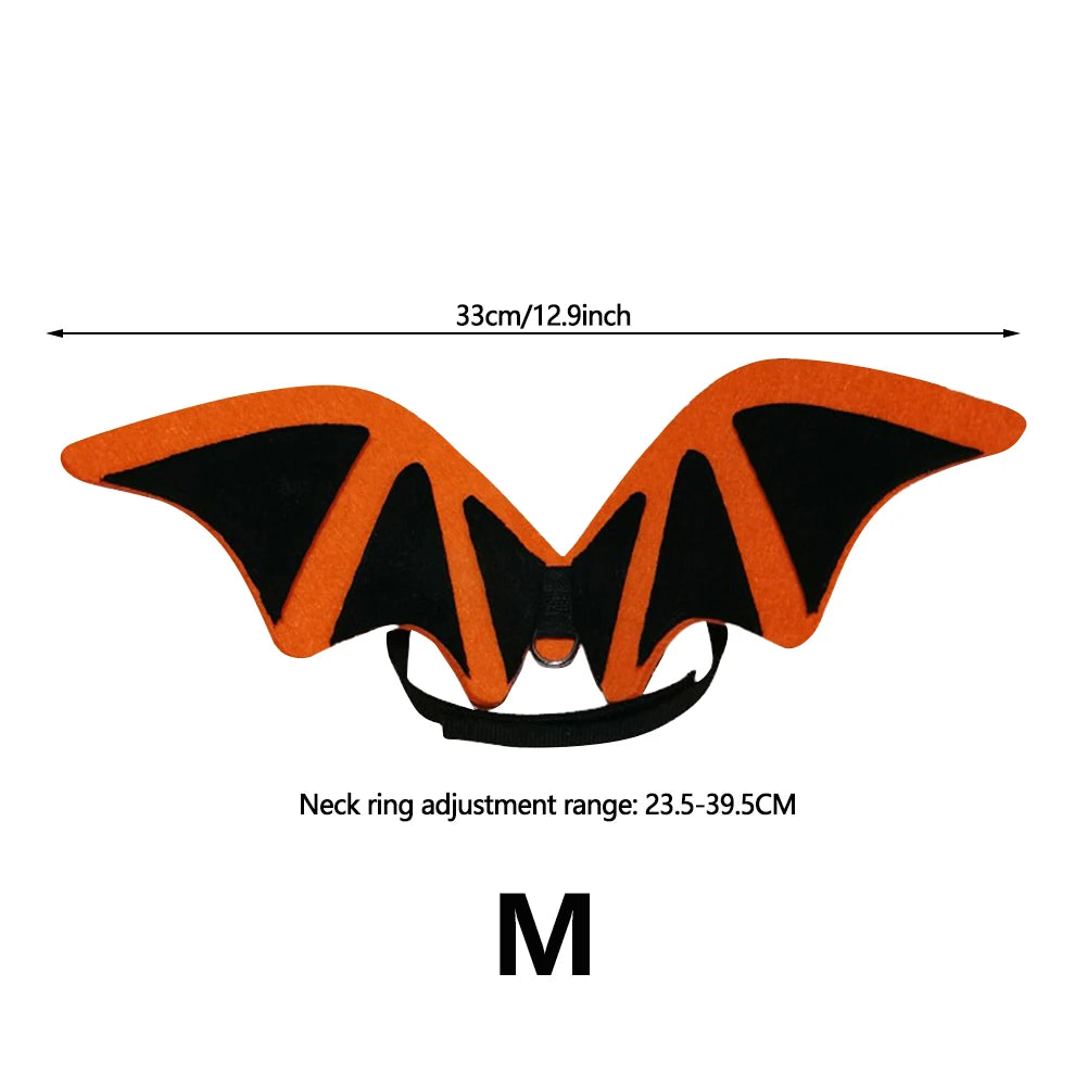 2021 New Halloween Pet Dog Costumes Clothing Black Bat Wings Pet Gift Vampire Black Cute Funny Spider Dress up Pet Accessories