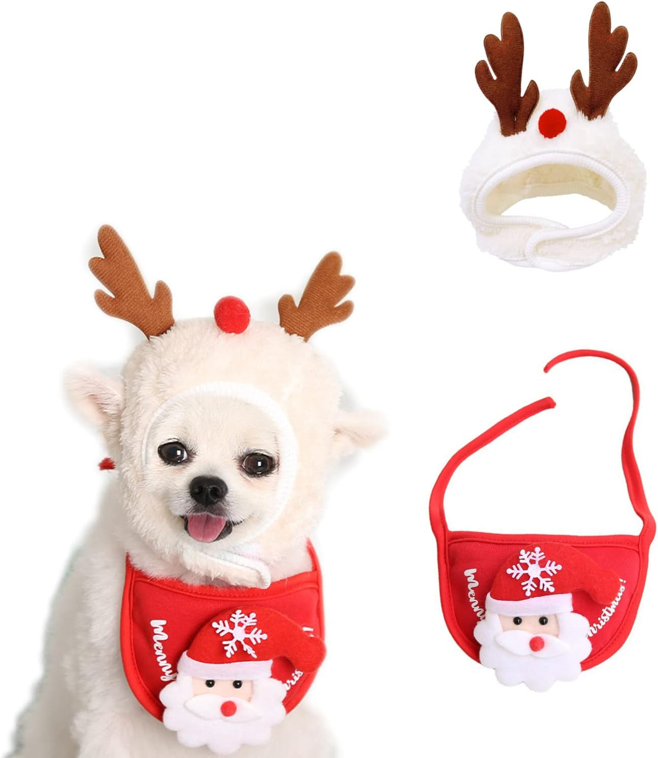 Festive Christmas Pet Suit, Adjustable Holiday Outfit for Cats & Dogs, Soft & Breathable Christmas Costume