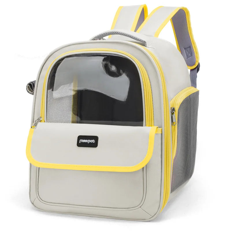 Premium Transparent Cat Carrier Backpack - Spacious, Breathable, and Portable Pet Travel Bag