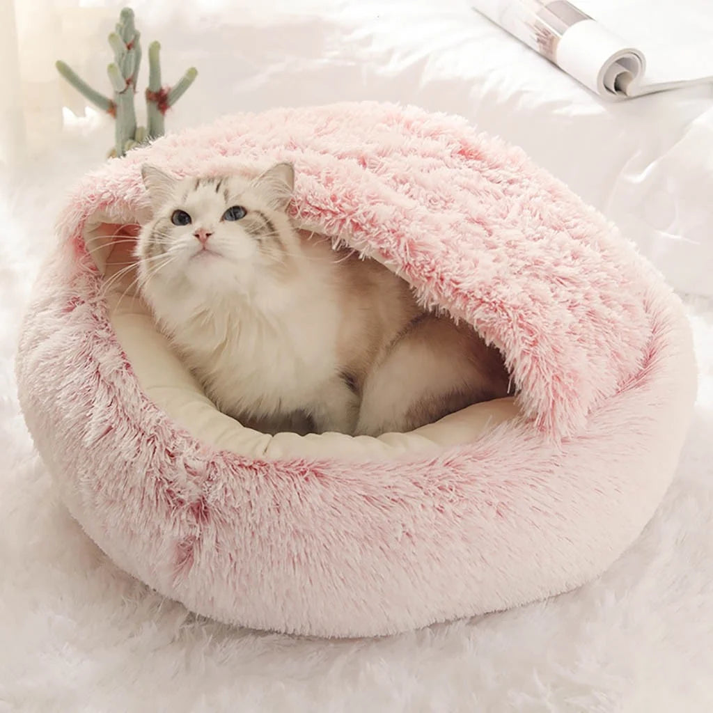 Pet Warm Bed Small and Medium Cat Bed Small Dog Cat Winter Pet Bed 15.7*15.7In