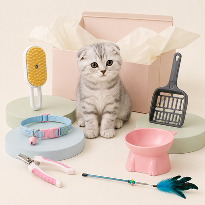 Fold Paws Kitten Welcome Home Bundle – 6-Piece Care Set