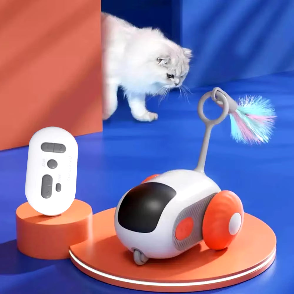 Smart Cat Toy Automatic Moving Remote Controlled Toy Car for Cats Dogs Interactive Playing Training Pet Supplies