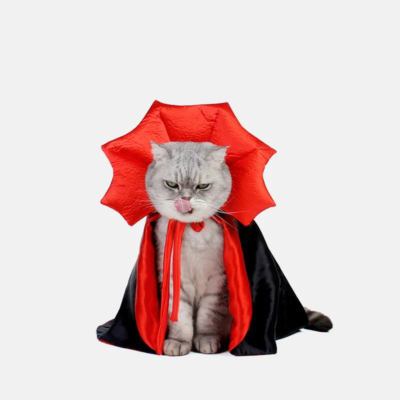 Cute Halloween Pet Costumes Cosplay Vampire Cloak for Small Dog Cat Kitten Puppy Dress Kawaii Pet Clothes Cat Accessoties Gift