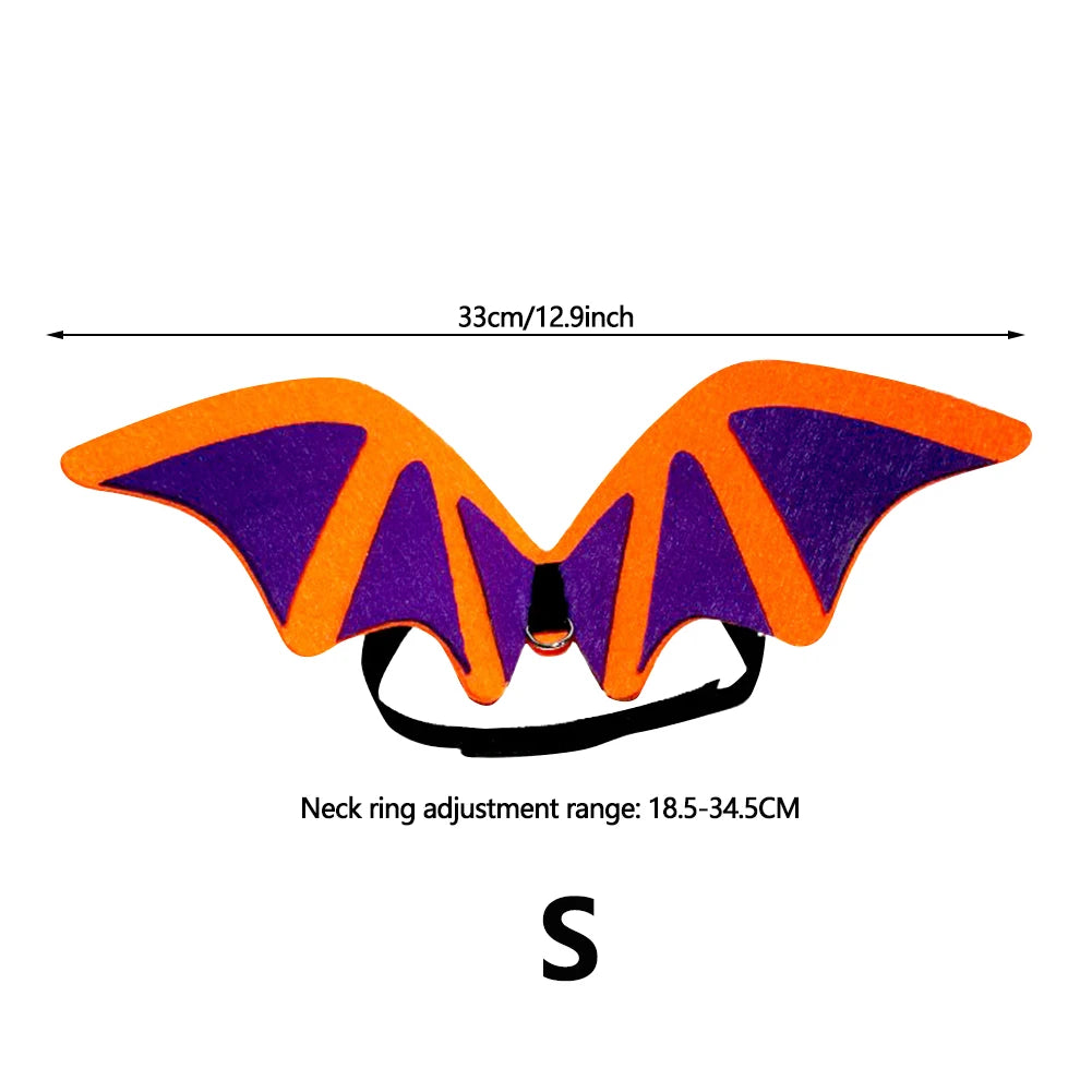 2021 New Halloween Pet Dog Costumes Clothing Black Bat Wings Pet Gift Vampire Black Cute Funny Spider Dress up Pet Accessories