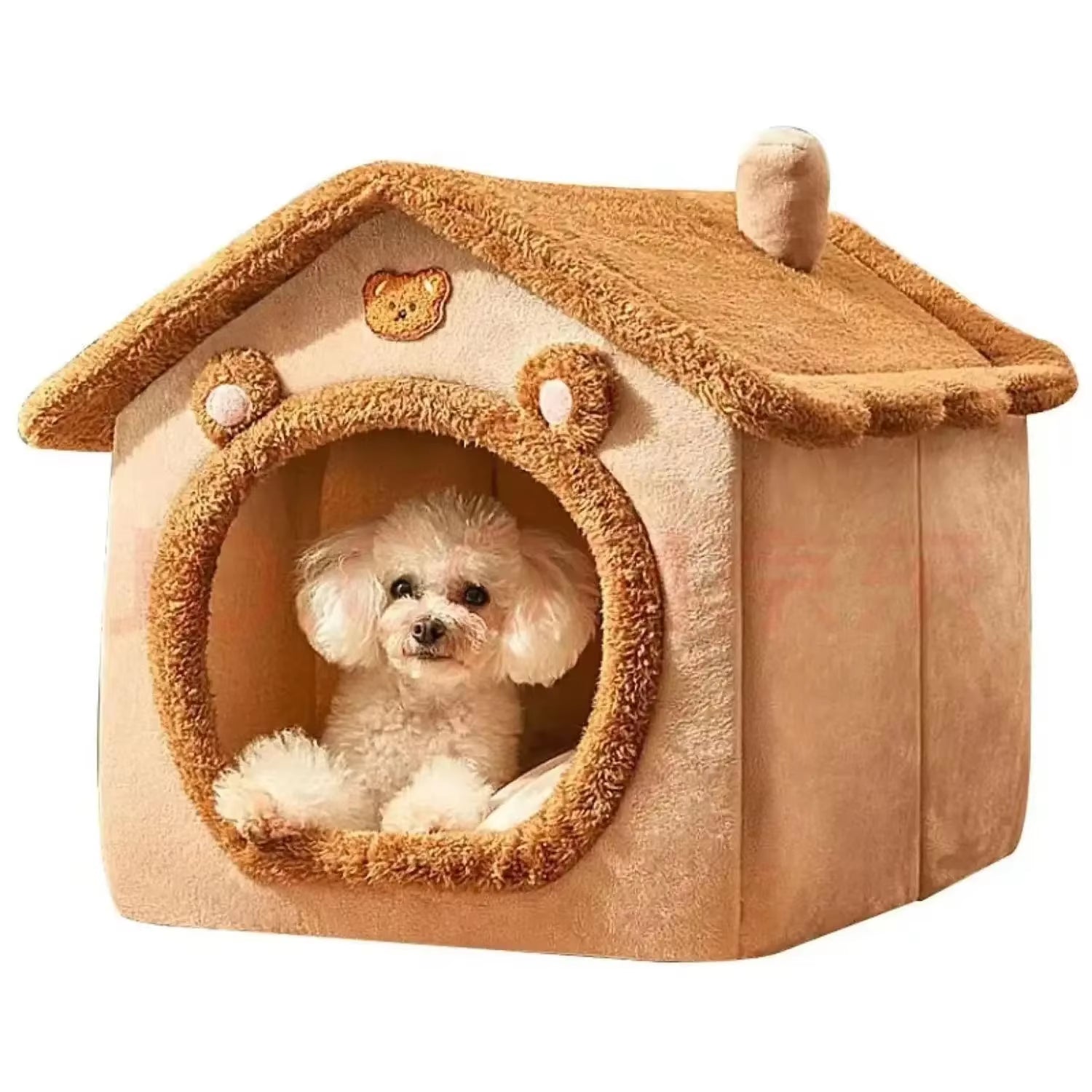 1-Piece Pet House, Cat and Dog House, Puppy Dog House, Detachable and Washable Dog House Pet Products for All Seasons Dog Beds