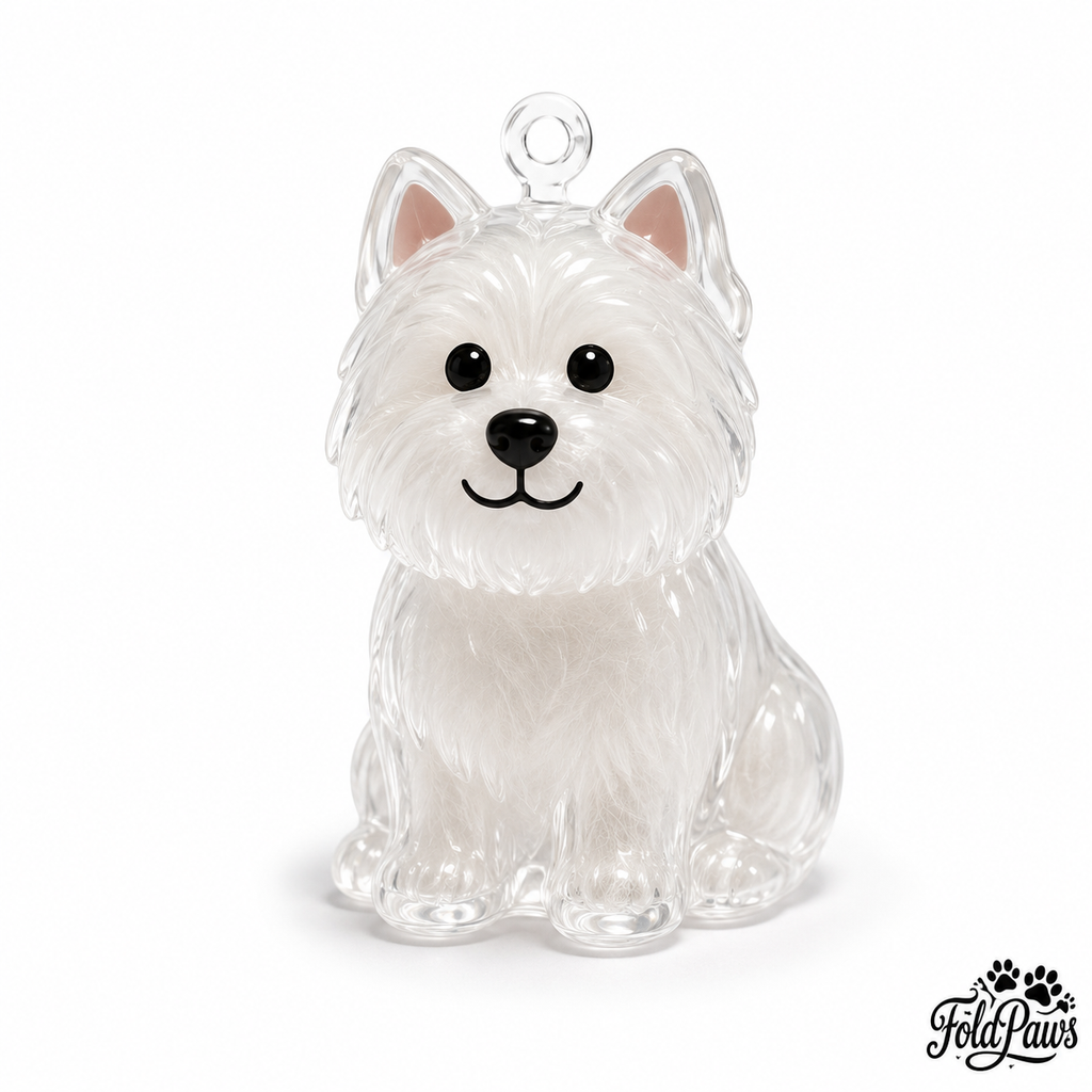 Fold Paws Pet Fur Keepsake Keychain