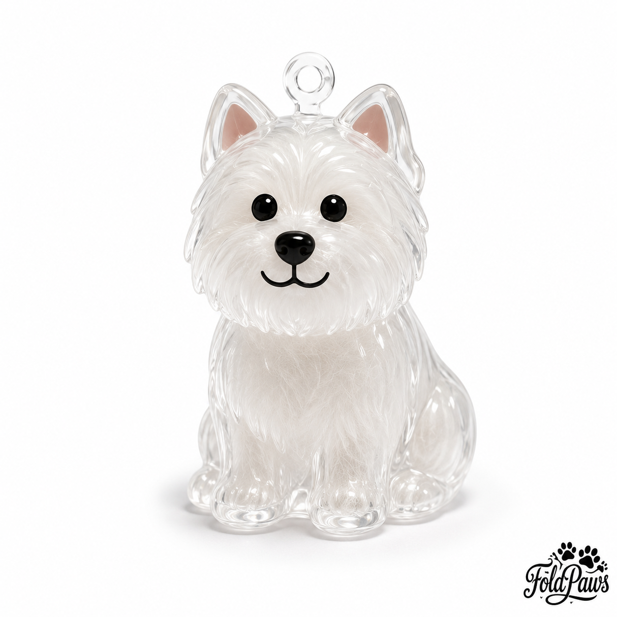 Fold Paws Pet Fur Keepsake Keychain
