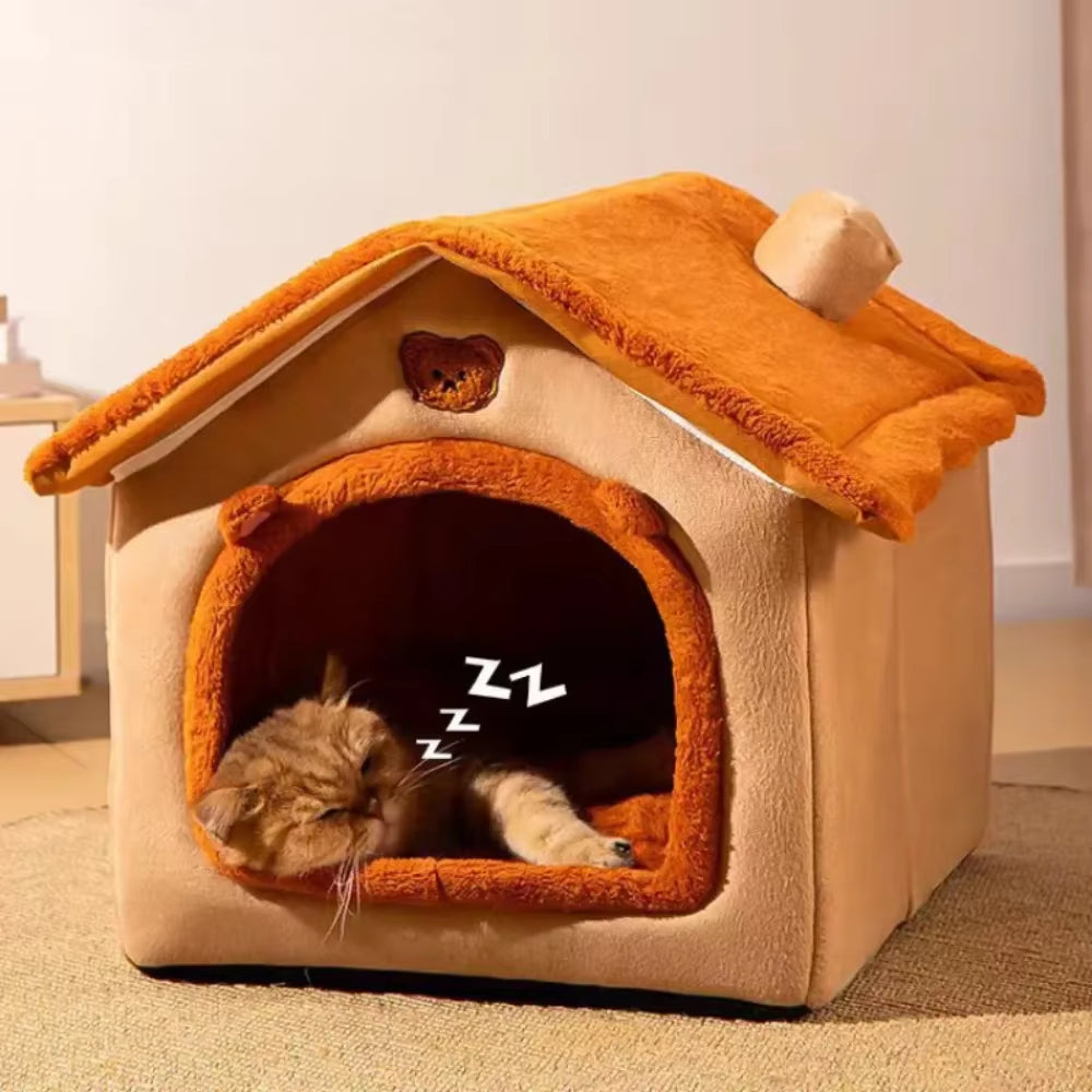 1-Piece Pet House, Cat and Dog House, Puppy Dog House, Detachable and Washable Dog House Pet Products for All Seasons Dog Beds