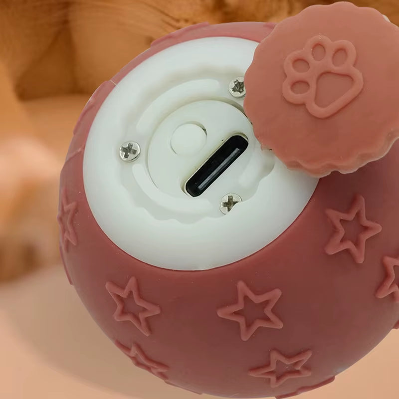 Smart Ball Cat Toy 2 Modes Rechargeable Cat Exercise Active Rolling Ball Toys Electric Cat Toys Interactive for Puppy Dog & Cats