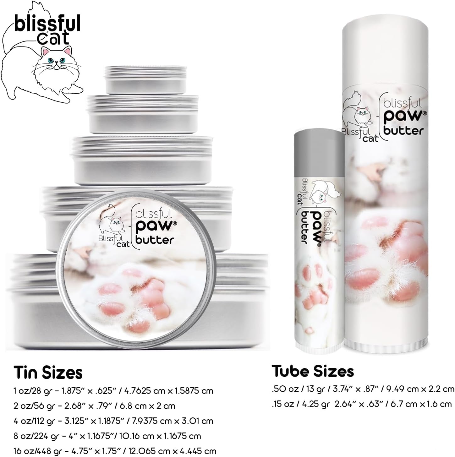 The Blissful Cat Paw Butter, Moisturizer for Dry & Rough Paw Pads, Lick-Safe Cat Paw Balm