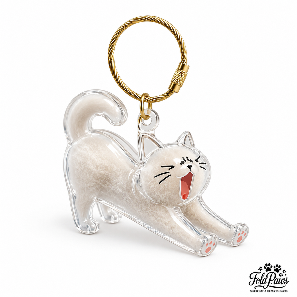 Fold Paws Pet Fur Keepsake Keychain