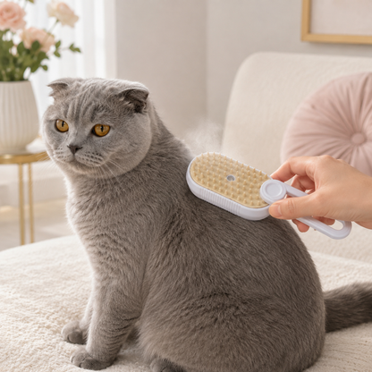 Fold Paws 3-in-1 Rechargeable Pet Mist Grooming & Massage Brush – Cats & Dogs