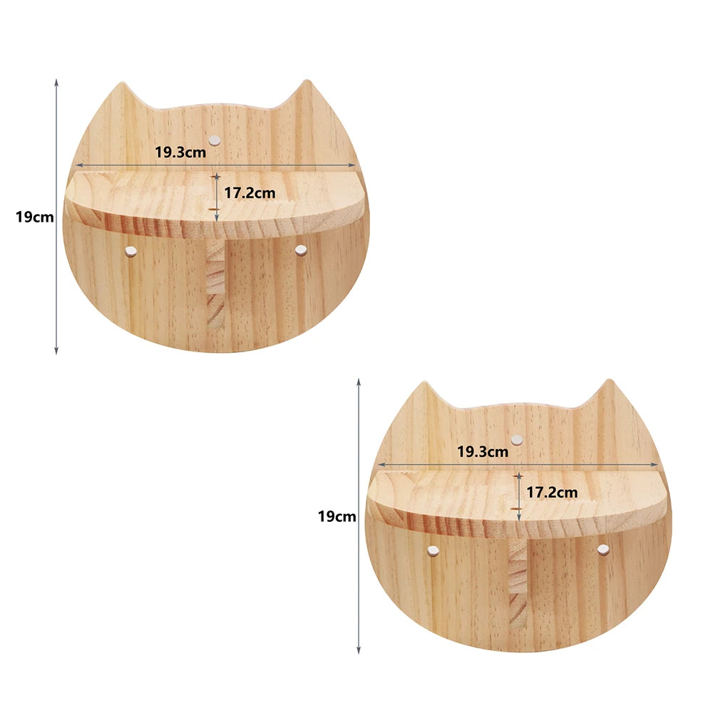 Cat Wall Furniture Climbing Shelf Wall Mounted Steps Stairway with Sisal Rope Scratching Grinding Claws Toy