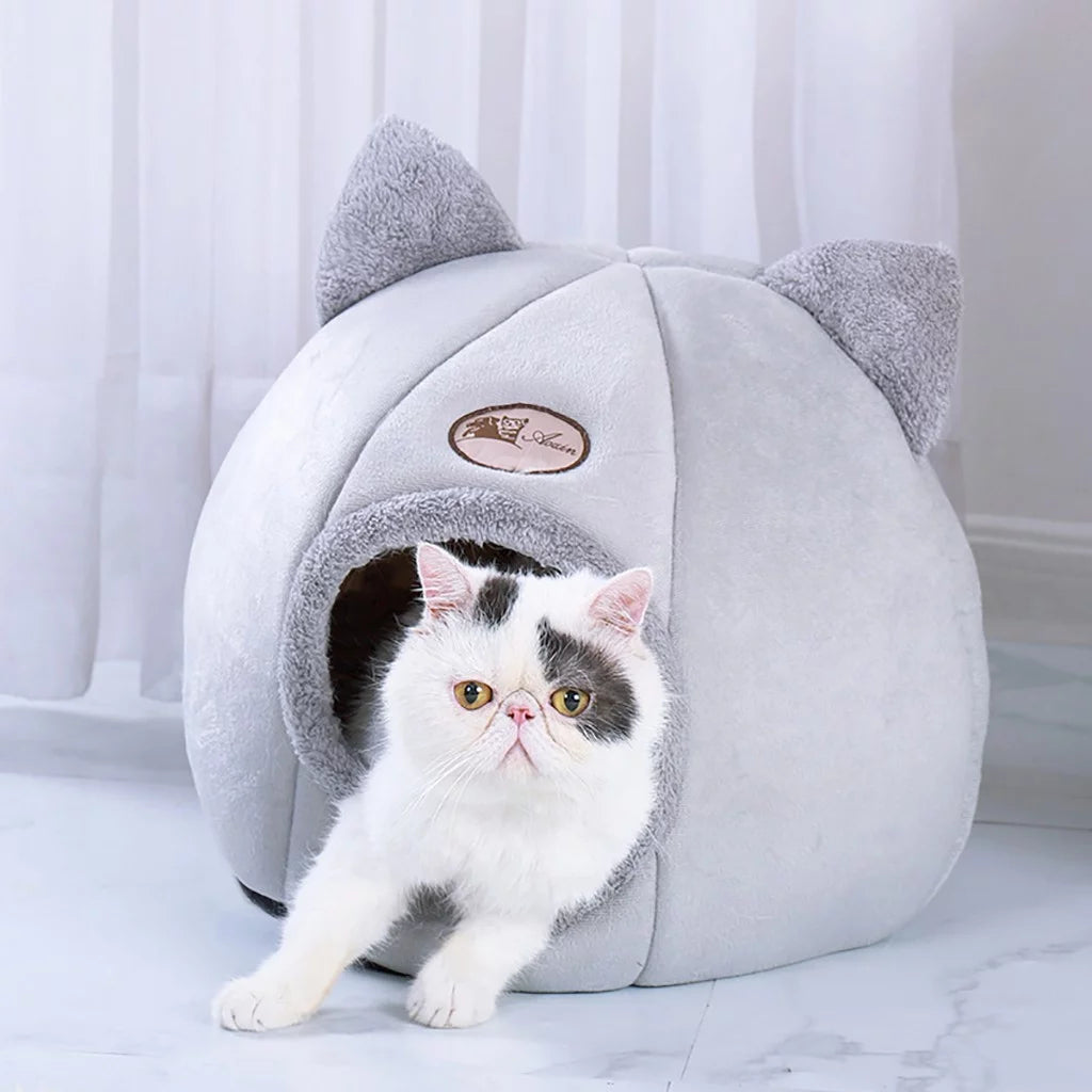 Calming Dog Beds & Cat Cave | Hooded, Washable, Anti-Slip Design for Pets