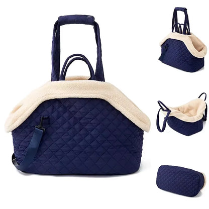 Fashion Cat Dog Handbag Warm Plush Pet Carrier Bags for Small Dogs Cats Chihuahua Sphynx Kitten Winter Pet Outdoor Supplies