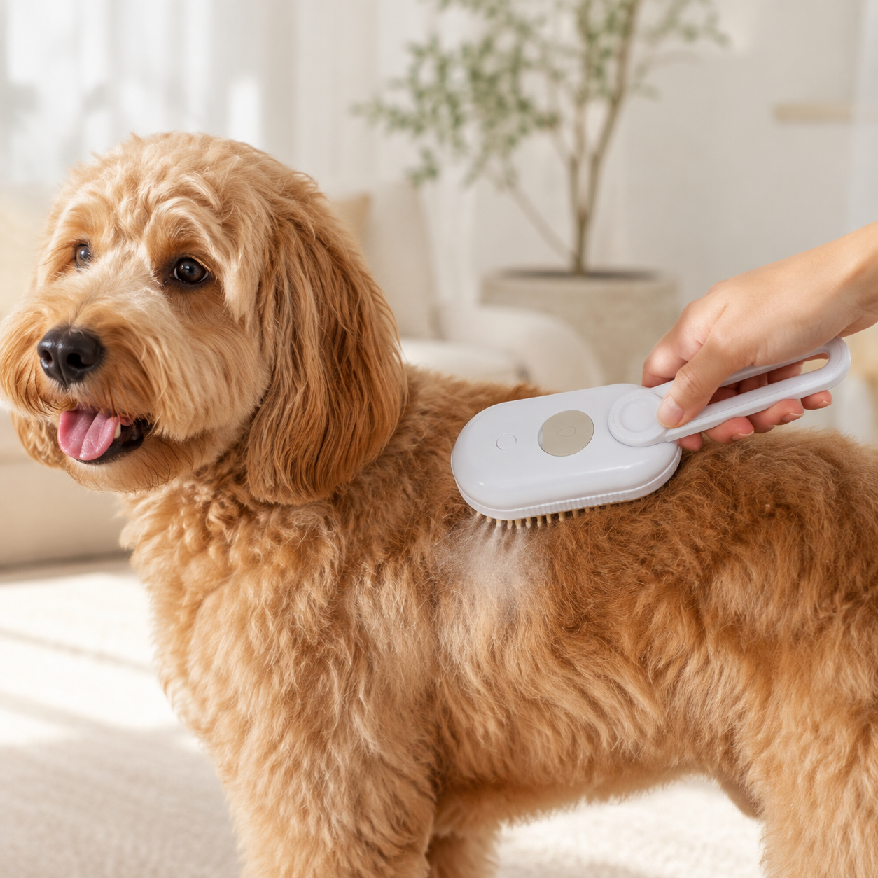Fold Paws 3-in-1 Rechargeable Pet Mist Grooming & Massage Brush – Cats & Dogs