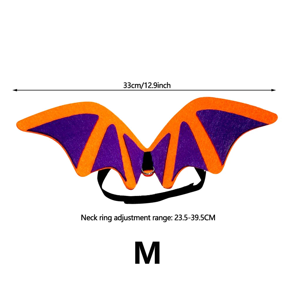 2021 New Halloween Pet Dog Costumes Clothing Black Bat Wings Pet Gift Vampire Black Cute Funny Spider Dress up Pet Accessories