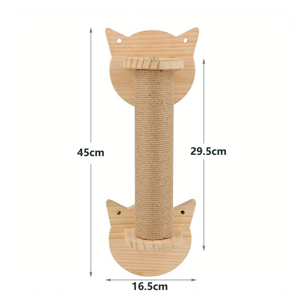 Cat Wall Furniture Climbing Shelf Wall Mounted Steps Stairway with Sisal Rope Scratching Grinding Claws Toy