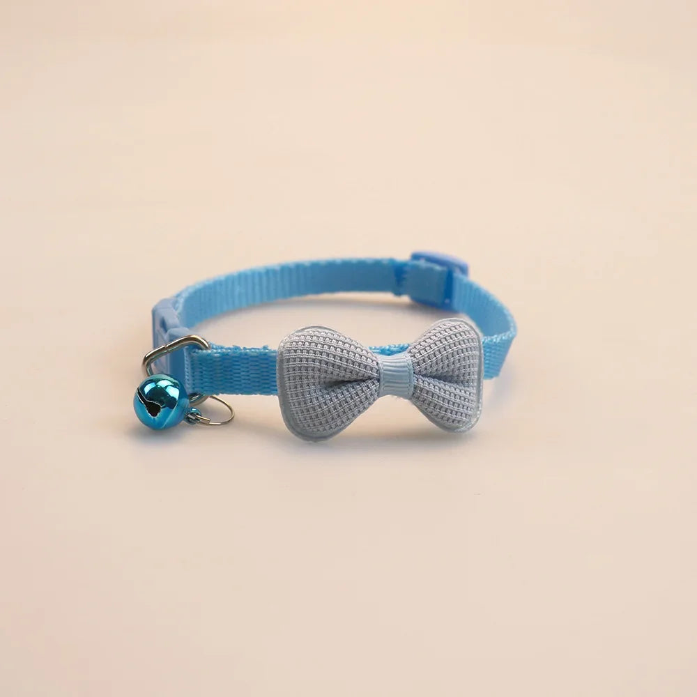 Adorable Multicolor Adjustable Pet Bow Bell Collars - Perfect Accessories for Your Furry Friends!