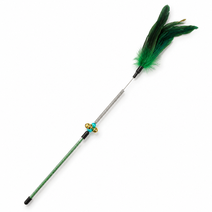 Fold Paws Sparkle & Pounce Interactive Feather Wand Cat Toy