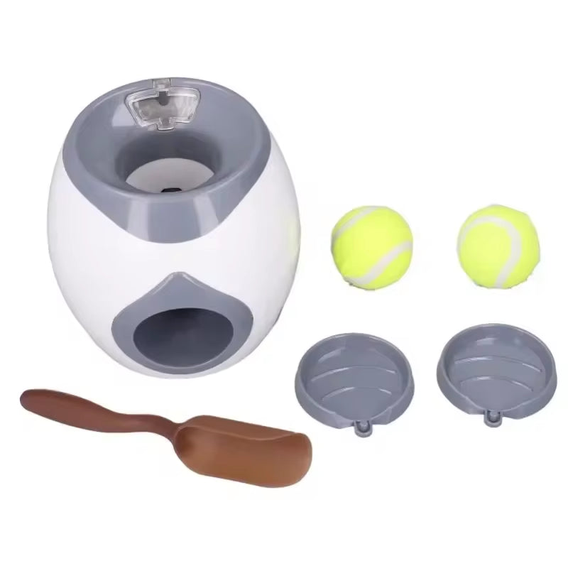 Interactive Automatic Tennis Ball Launcher for Medium Dogs - Smart Training Feeder Toy