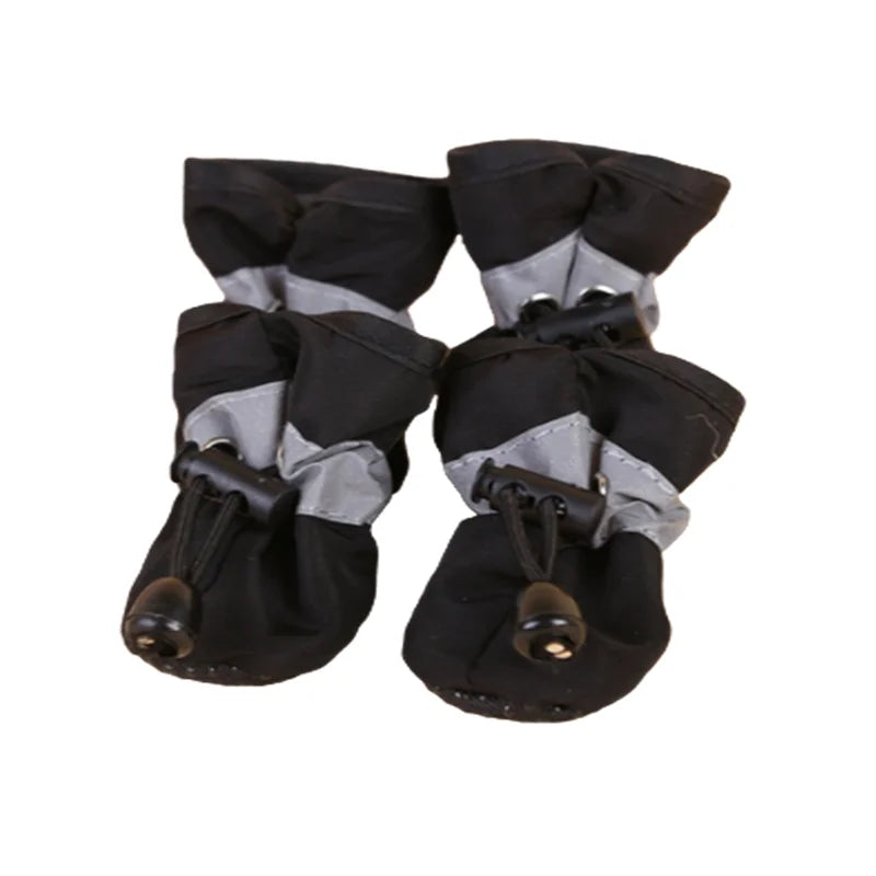 4Pcs/Set Waterproof Pet Dog/Cat Shoes Anti-Slip Rain Boots Footwear