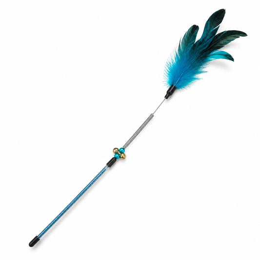 Fold Paws Sparkle & Pounce Interactive Feather Wand Cat Toy