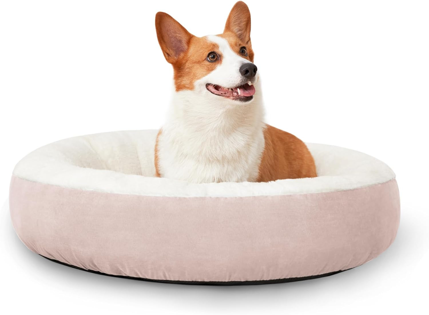 Love'S Cabin round Donut Cat and Dog Cushion Bed, 20In Bed for Cats or Small Dogs, Anti-Slip & Water-Resistant Bottom, Super Soft Durable Fabric Pet Beds, Washable Luxury Cat & Dog Bed Gray