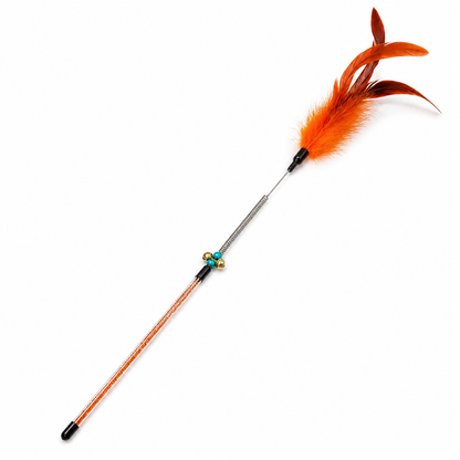 Fold Paws Sparkle & Pounce Interactive Feather Wand Cat Toy