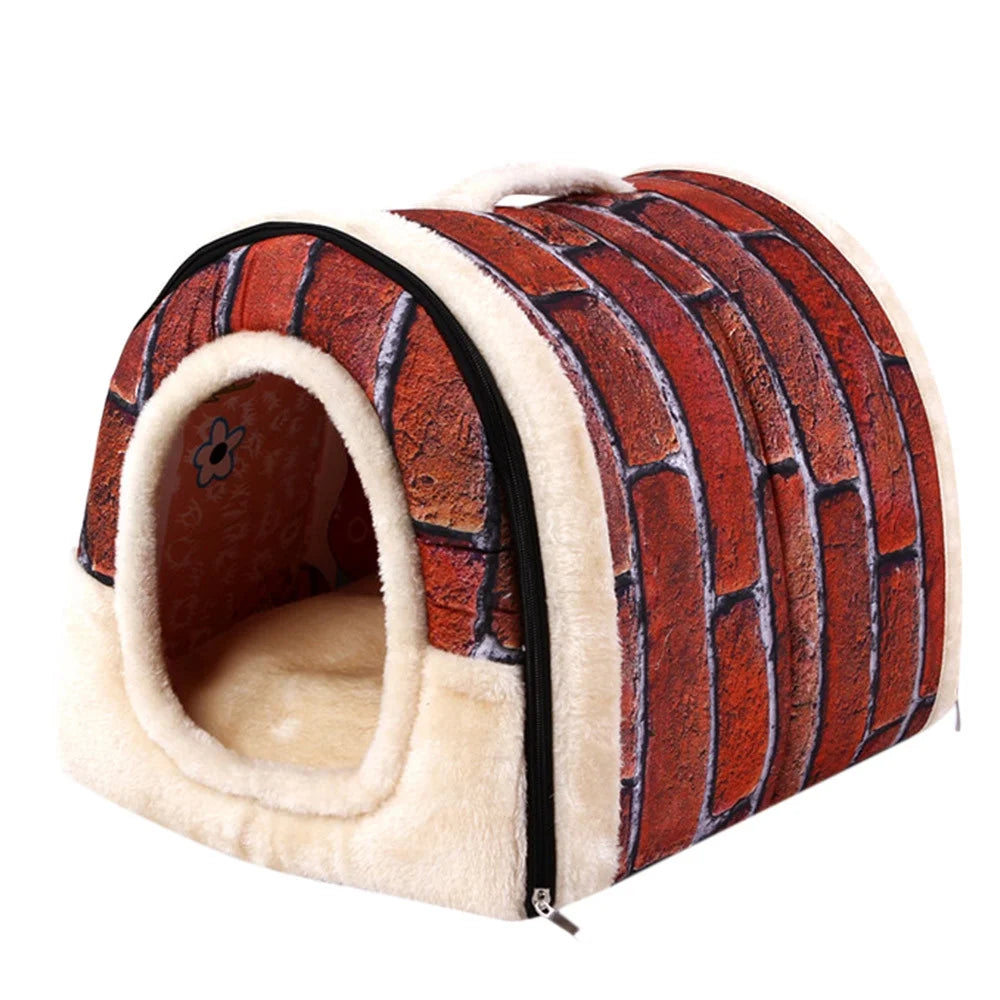 Pet Warm Bed Small and Medium Cat Bed Small Dog Cat Winter Pet Bed 15.7*15.7In