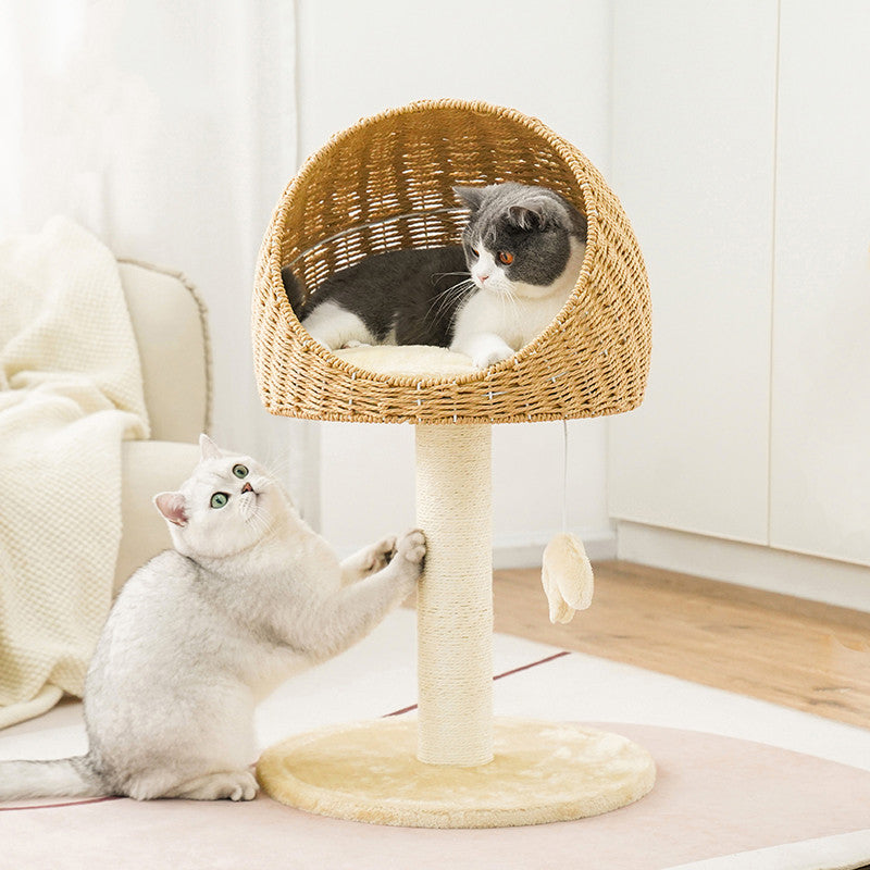 Rattan Woven Cat Climbing Rack Tree Nest