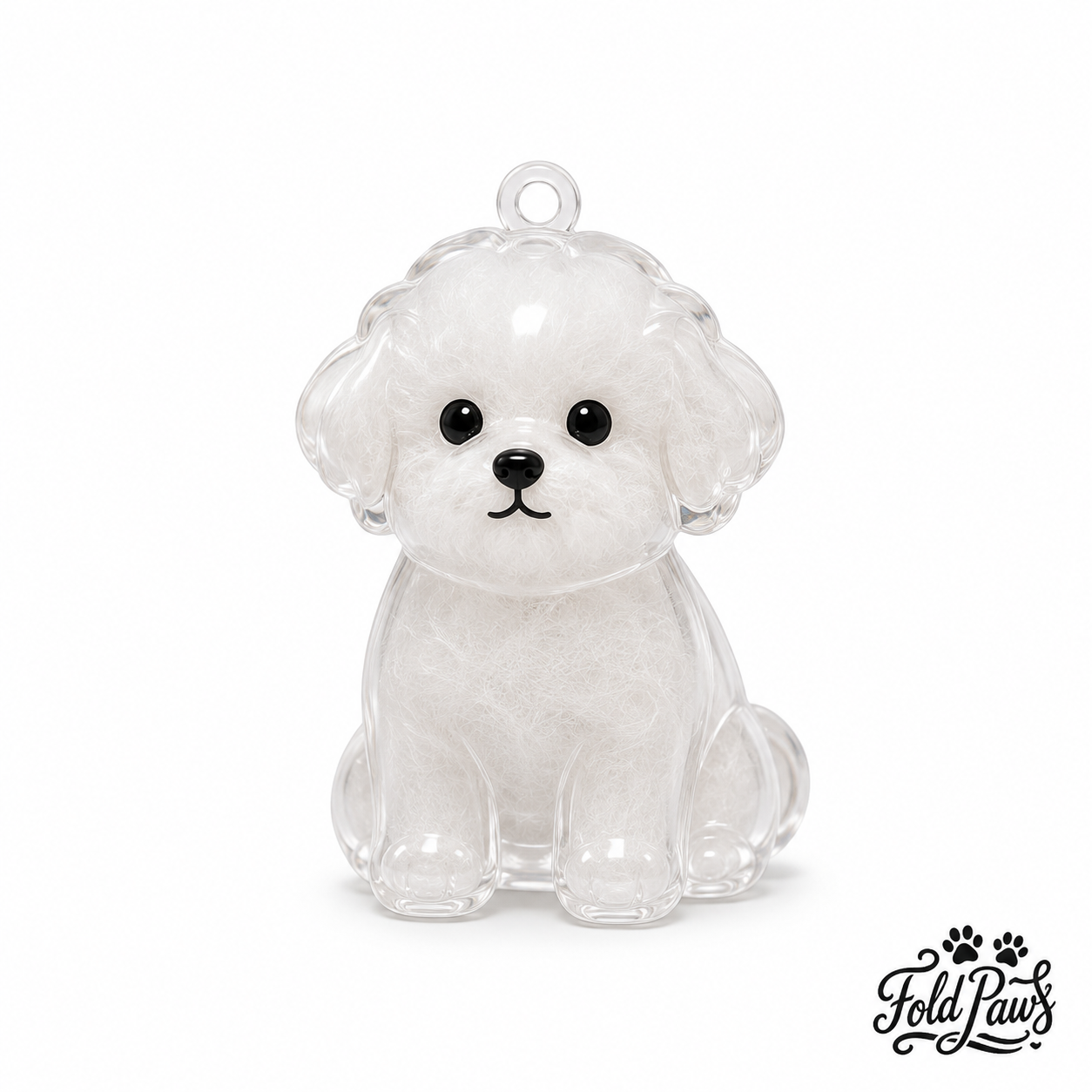 Fold Paws Pet Fur Keepsake Keychain