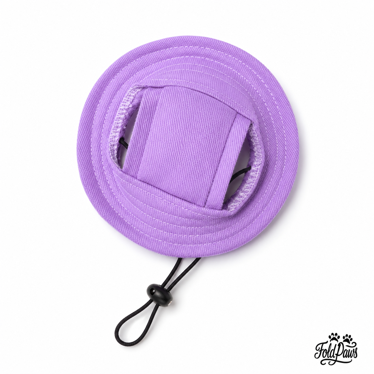 Fold Paws Cat Bucket Hat - Adjustable Cotton Sun Hat for Cats & Small Pets
