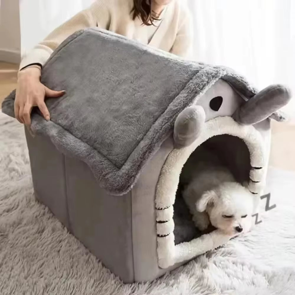 1-Piece Pet House, Cat and Dog House, Puppy Dog House, Detachable and Washable Dog House Pet Products for All Seasons Dog Beds