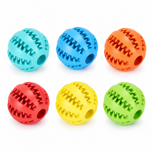 Fold Paws Treat-Dispensing Dental Ball for Dogs - Interactive Chew Toy