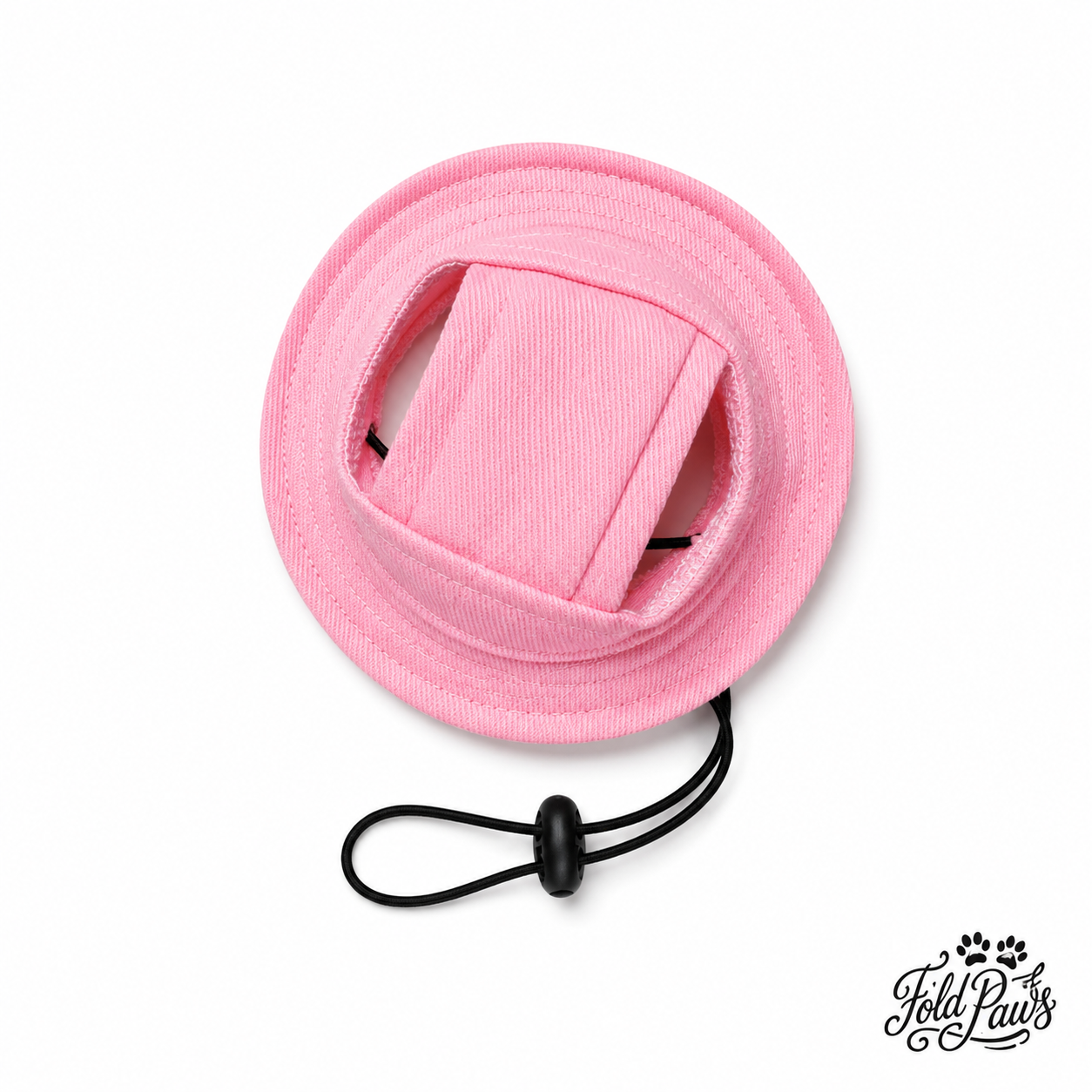 Pink Fold Paws cat bucket hat for cats and small pets
